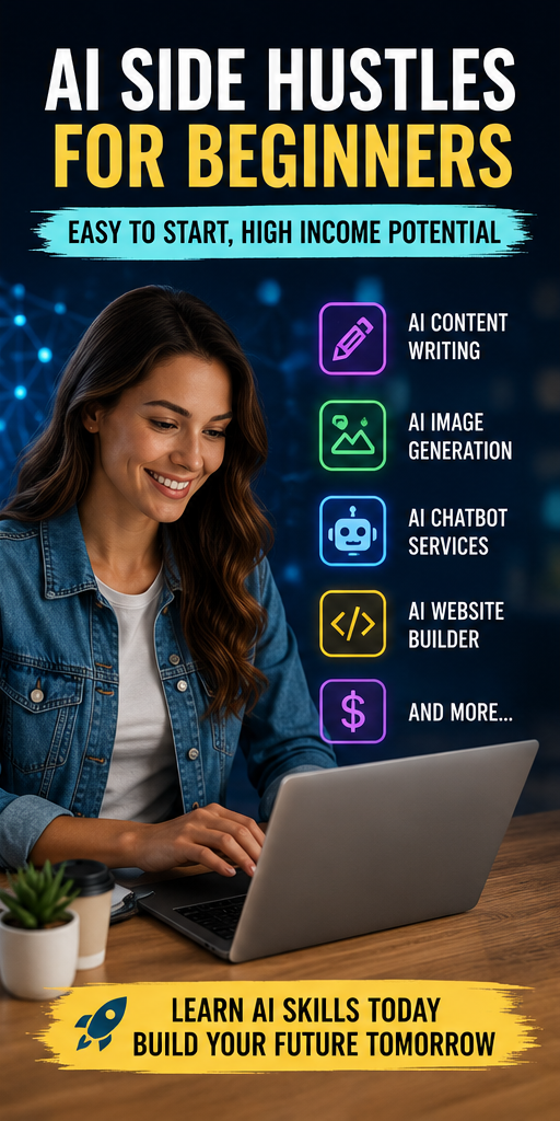 Entrepreneur using AI tools to create content and make money online